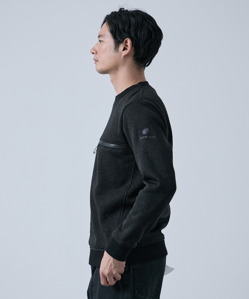 B.C STOCK（ベーセーストック）の「METORO FLEEX クルーネックプルオーバー（スウェット・メンズ・ブラック/ネイビー/ライトグレー・MEDIUM/LARGE）」の7枚目の写真