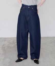 forksy.（フォルクシー）の「【forksy.】サステナブル フリンジ ハイウエスト エッグデニムパンツ   速乾（デニムパンツ）」