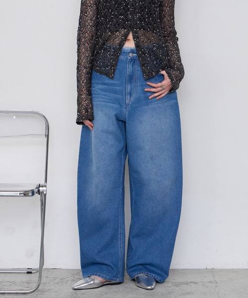 forksy.(フォルクシー)の「【forksy.】サステナブル フリンジ ハイウエスト エッグデニムパンツ / 速乾(デニムパンツ・レディース・ブラウン/インディゴブルー/アイボリー/ブラック/ブルー・L/M/S)」の21枚目の写真