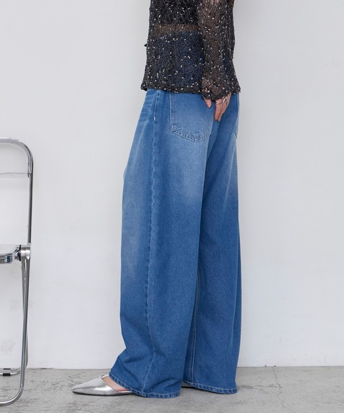 forksy.(フォルクシー)の「【forksy.】サステナブル フリンジ ハイウエスト エッグデニムパンツ / 速乾(デニムパンツ・レディース・ブラウン/インディゴブルー/アイボリー/ブラック/ブルー・L/M/S)」の22枚目の写真