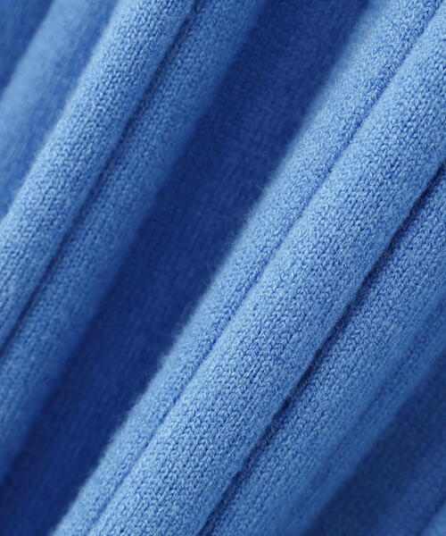 NATURAL BEAUTY BASIC（ナチュラルビューティーベーシック）の「◇スキッパーリブニットワンピース（ワンピース・レディース・ブルー/オフホワイト/ネイビー・MEDIUM/P/S）」の8枚目の写真