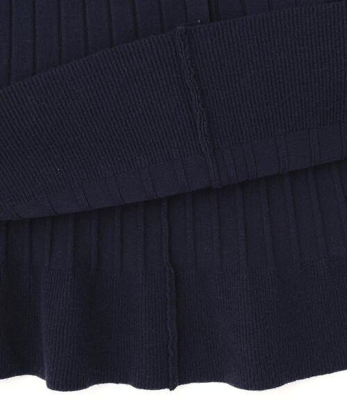 NATURAL BEAUTY BASIC（ナチュラルビューティーベーシック）の「◇スキッパーリブニットワンピース（ワンピース・レディース・ブルー/オフホワイト/ネイビー・MEDIUM/P/S）」の19枚目の写真