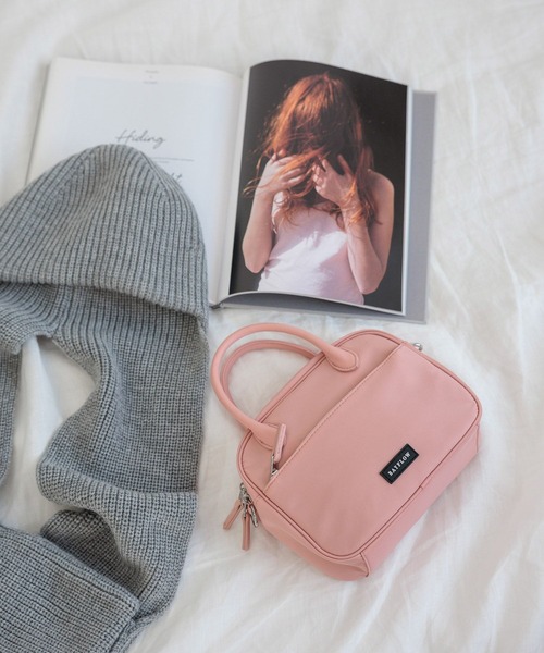 BAYFLOW（ベイフロー）の「[長財布も入る]ミニスクエアボストン（ハンドバッグ・レディース・ピンク/モカ/アイボリー/ブラック・FREE）」の7枚目の写真