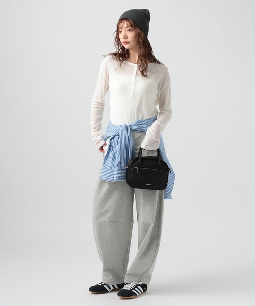 BAYFLOW（ベイフロー）の「[500mlペットボトル収納可]ミニスクエアボストン（ハンドバッグ・レディース・ピンク/モカ/アイボリー/ブラック・FREE）」の12枚目の写真