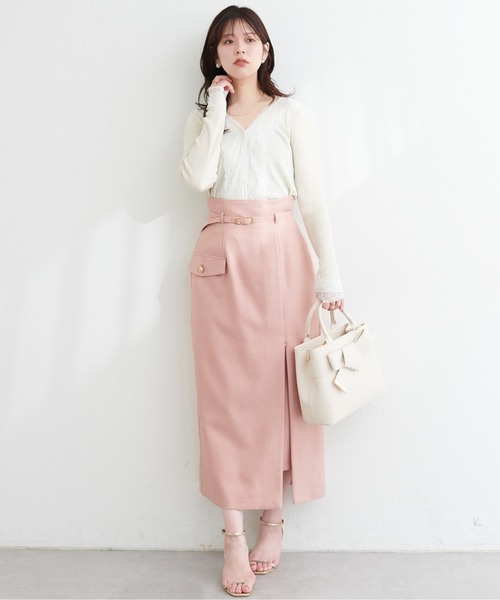 natural couture ベルト付きナロースカート natural couture スカート ベルト付きナロースカート : ZOZOTOWN Yahoo