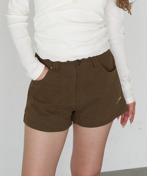 RAY CASSIN（レイカズン）の「ツイルマイクロミニショートパンツ（その他パンツ・レディース・ブラック/ブラウン/ベージュ・S/M）」の3枚目の写真