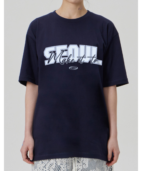 MAKEITTO（メイキット）の「[SEOUL] CREW NECK TEE_NAVY（Tシャツ/カットソー・メンズ・その他・MEDIUM/LARGE/X-LARGE/XX-LARGE）」の6枚目の写真