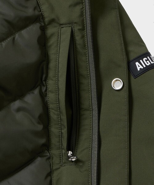 AIGLE（エーグル）の「ゴアテックス 2レイヤー フィッシュテール ダウンジャケット RP（ダウンジャケット/コート・メンズ・ブラック/モスグリーン・XXL/XS/S/L/M/XL）」の22枚目の写真
