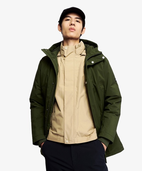 AIGLE（エーグル）の「ゴアテックス 2レイヤー フィッシュテール ダウンジャケット RP（ダウンジャケット/コート・メンズ・ブラック/モスグリーン・XXL/XS/S/L/M/XL）」の10枚目の写真