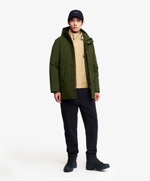 AIGLE（エーグル）の「ゴアテックス 2レイヤー フィッシュテール ダウンジャケット RP（ダウンジャケット/コート・メンズ・ブラック/モスグリーン・XXL/XS/S/L/M/XL）」の11枚目の写真