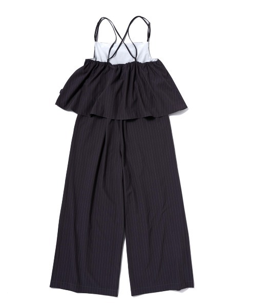 THOUSAND MILE（サウザンドマイル）の「【L's】CAMISOLE SALOPETTE T/PU(PRINT)/キャミソールサロペット ストライププリント（サロペット/オーバーオール・レディース・グレー系その他/ブルー系その他・FREE）」の3枚目の写真