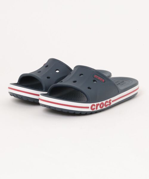 crocs(クロックス)の「《crocs》BAYABAND SLIDE(サンダル・メンズ・ホワイト系/ホワイト×ネイビー/ネイビー/ブラック×ホワイト・22.0cm/23.0cm/24.0cm/25.0cm/26.0cm/27.0cm/28.0cm/29.0cm)」の4枚目の写真