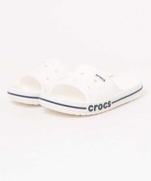 crocs(クロックス)の「《crocs》BAYABAND SLIDE(サンダル・メンズ・ホワイト系/ホワイト×ネイビー/ネイビー/ブラック×ホワイト・22.0cm/23.0cm/24.0cm/25.0cm/26.0cm/27.0cm/28.0cm/29.0cm)」の2枚目の写真