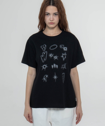 CHICKS（チックス）の「コスミックラブ 半袖Tシャツ ブラック（Tシャツ/カットソー）」