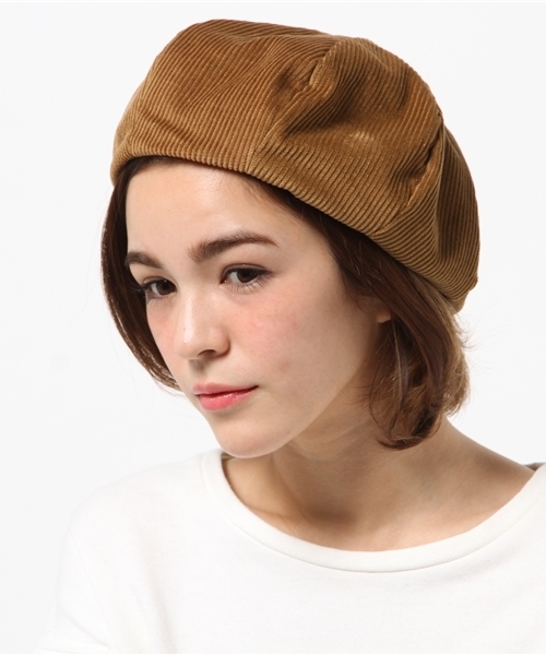 Kastane（カスタネ）の「コーデュロイベレー帽（ハンチング/ベレー帽・レディース・キャメル/カーキ/ブラック・FREE）」の9枚目の写真