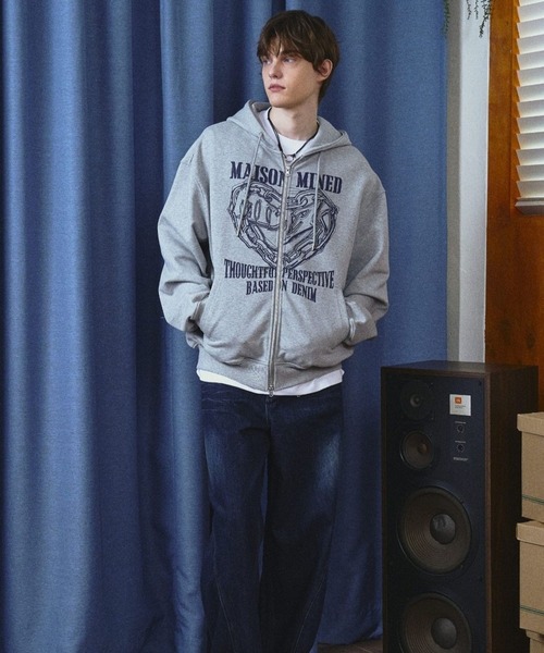 ALAND（エーランド）の「MAISON MINED／HEART フードジップ（パーカー・メンズ・ブラック/チャコール/グレー・SMALL/MEDIUM）」の13枚目の写真