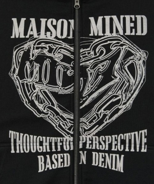 ALAND（エーランド）の「MAISON MINED／HEART フードジップ（パーカー・メンズ・ブラック/チャコール/グレー・SMALL/MEDIUM）」の22枚目の写真