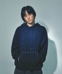 ISTKUNST | 99 PUNK APPLIQUE HOODIE_BLACK(IK2EFMM406A)(パーカー)