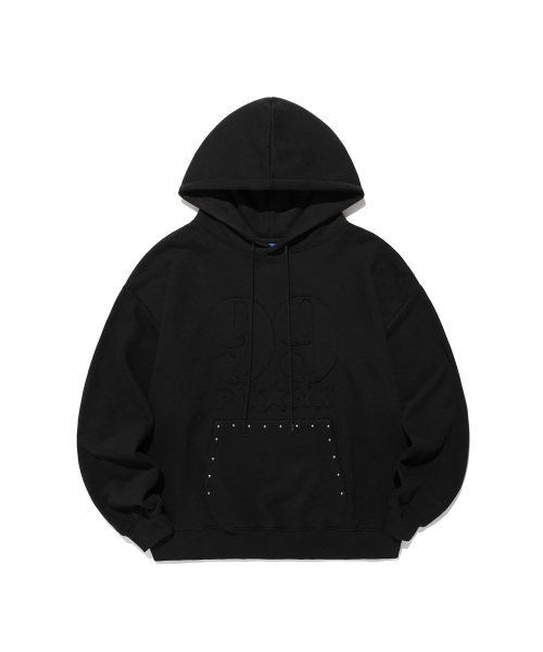 ISTKUNST（イストクンスト）の「99 PUNK APPLIQUE HOODIE_BLACK(IK2EFMM406A)（パーカー・レディース・ブラック・S/M/L）」の2枚目の写真