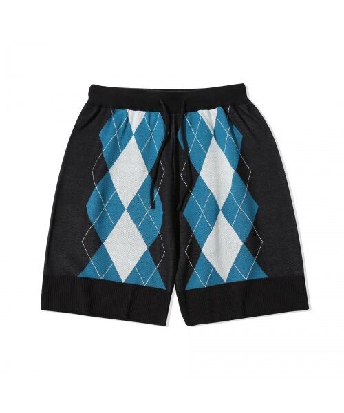 MAINBOOTH（メインブース）の「Billys Argyle Knit Shorts(BLACK)（その他パンツ・メンズ・その他・1/2）」の2枚目の写真