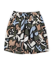 【my beautiful landlet】FLORAL PIGMENT PRINT WIDE SHORT PANTS