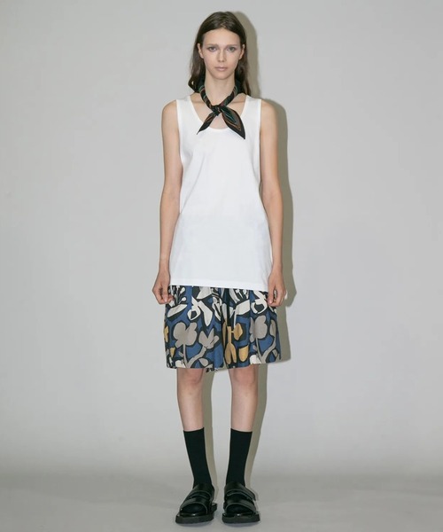my beautiful landlet（マイビューティフルランドレット）の「【my beautiful landlet】FLORAL PIGMENT PRINT WIDE SHORT PANTS（その他パンツ・メンズ・ピンク/グリーン/マスタード/ブルー/ベージュ・1/0）」の7枚目の写真