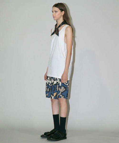 my beautiful landlet（マイビューティフルランドレット）の「【my beautiful landlet】FLORAL PIGMENT PRINT WIDE SHORT PANTS（その他パンツ・メンズ・ピンク/グリーン/マスタード/ブルー/ベージュ・1/0）」の8枚目の写真