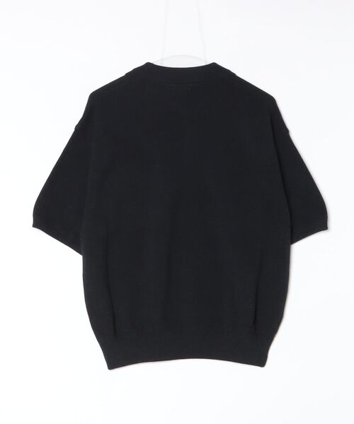 crepuscule(クレプスキュール)の「crepuscule Co/Ra Moss Stitch Skipper (2601-002)(ポロシャツ・メンズ・ブラック・2/1/0)」の2枚目の写真