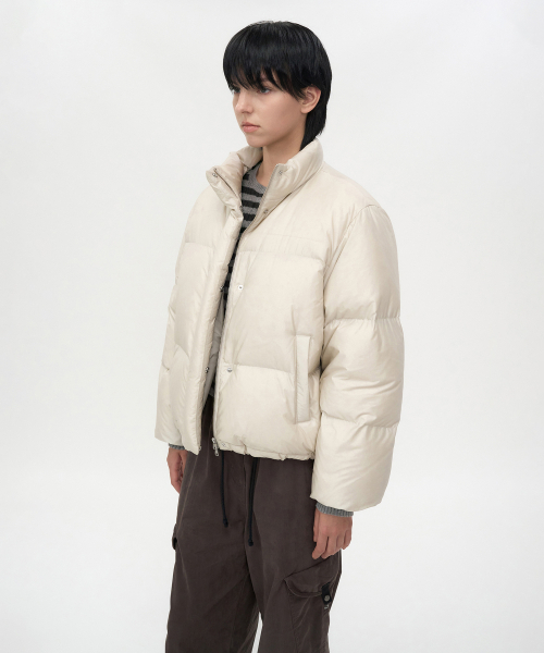 INSILENCE WOMEN(インサイレンスウーマン)の「ベーシックリップストップグースダウンASHBEIGE(ダウンジャケット/コート・レディース・その他・S/M)」の4枚目の写真