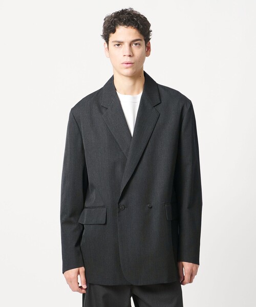 LOEFF(ロエフ)の「<LOEFF>ギャバジン ボックス ジャケット MENS(テーラードジャケット・メンズ・ダークグレー/ナチュラル・2/1)」の3枚目の写真
