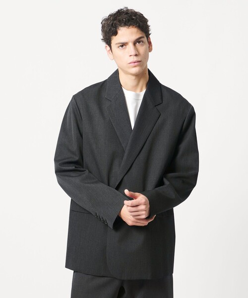 LOEFF(ロエフ)の「<LOEFF>ギャバジン ボックス ジャケット MENS(テーラードジャケット・メンズ・ダークグレー/ナチュラル・2/1)」の4枚目の写真