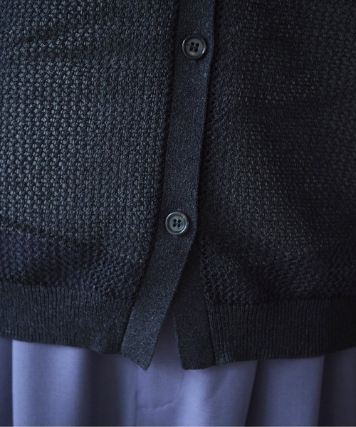 yuni（ユニ　）の「Lonsing18 和紙/Polyester knit シャツカーディガン（カーディガン/ボレロ・レディース・ブラック・FREE）」の15枚目の写真