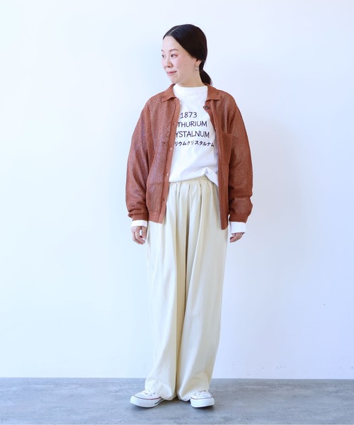 yuni(ユニ )の「Lonsing18 和紙/Polyester knit シャツカーディガン(カーディガン/ボレロ・レディース・ブラック/ブラウン・FREE)」の18枚目の写真