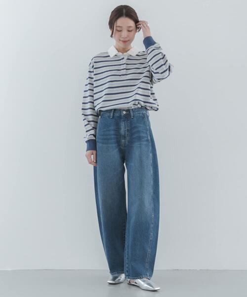 URBAN RESEARCH Sonny Label（アーバンリサーチサニーレーベル）の「シームデザインバレルデニム（デニムパンツ・レディース・インディゴブルー/ライトインディゴブルー・38/34/36）」の7枚目の写真