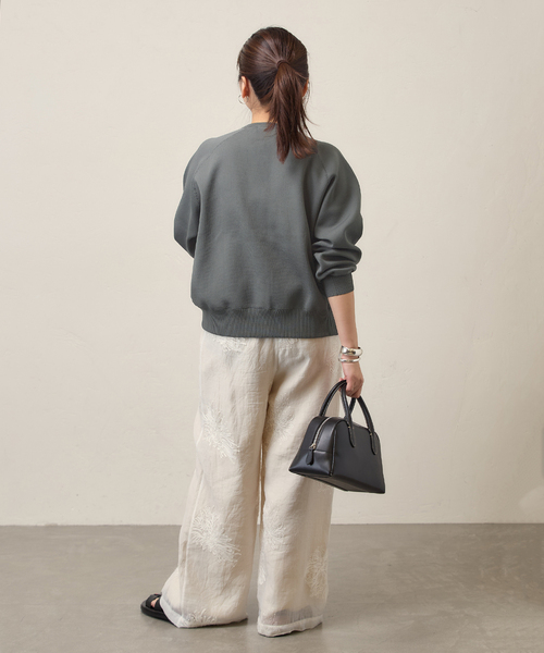 JOURNAL STANDARD（ジャーナルスタンダード）の「WASHABLE TEXBRID スナップカーディガン（カーディガン/ボレロ・レディース・レッド/ネイビー/チャコールグレー・FREE）」の8枚目の写真