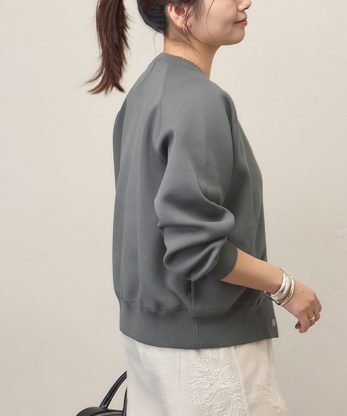 JOURNAL STANDARD（ジャーナルスタンダード）の「WASHABLE TEXBRID スナップカーディガン（カーディガン/ボレロ・レディース・レッド/ネイビー/チャコールグレー・FREE）」の10枚目の写真