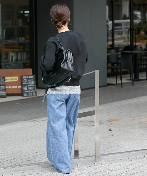 JOURNAL STANDARD（ジャーナルスタンダード）の「WASHABLE TEXBRID スナップカーディガン（カーディガン/ボレロ・レディース・レッド/ネイビー/チャコールグレー・FREE）」の14枚目の写真