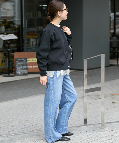 JOURNAL STANDARD（ジャーナルスタンダード）の「WASHABLE TEXBRID スナップカーディガン（カーディガン/ボレロ・レディース・レッド/ネイビー/チャコールグレー・FREE）」の15枚目の写真