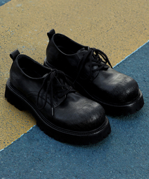 WETHEROAD（ウィーザロード）の「WTRD1150 ショペン ホースレザー スクラッチウォッシング ダービーシューズ ブラック（ドレスシューズ）」