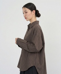 Muted Stripe Loose Shirt / ミュートストライプルーズシャツ