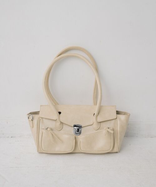 RETRO GIRL（レトロガール）の「クラシックボストンBAG（ショルダーバッグ・レディース・ブラウン/ブラック/オフホワイト・ONE SIZE）」の9枚目の写真