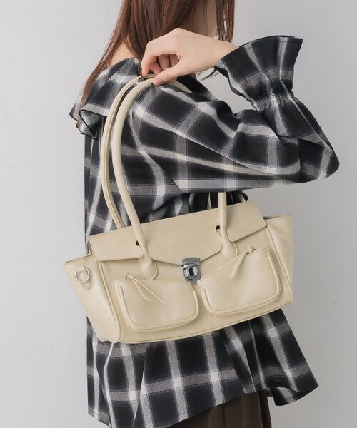 RETRO GIRL（レトロガール）の「クラシックボストンBAG（ショルダーバッグ・レディース・ブラウン/ブラック/オフホワイト・ONE SIZE）」の10枚目の写真