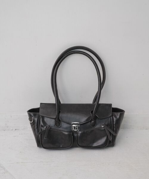 RETRO GIRL（レトロガール）の「クラシックボストンBAG（ショルダーバッグ・レディース・ブラウン/ブラック/オフホワイト・ONE SIZE）」の14枚目の写真