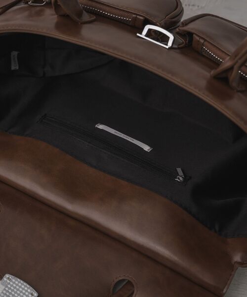 RETRO GIRL（レトロガール）の「クラシックボストンBAG（ショルダーバッグ・レディース・ブラウン/ブラック/オフホワイト・ONE SIZE）」の5枚目の写真