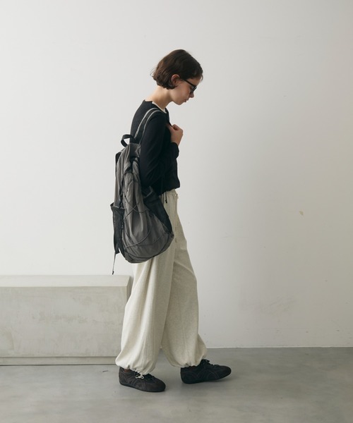 full/fill.(フルフィル)の「mesh pocket sheer back pack / メッシュポケットシアーバックパック(バックパック/リュック・レディース・グレー/アイボリー・FREE)」の20枚目の写真