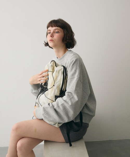 full/fill.(フルフィル)の「mesh pocket sheer back pack / メッシュポケットシアーバックパック(バックパック/リュック・レディース・グレー/アイボリー・FREE)」の10枚目の写真