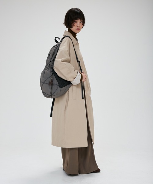full/fill.(フルフィル)の「mesh pocket sheer back pack / メッシュポケットシアーバックパック(バックパック/リュック・レディース・グレー/アイボリー・FREE)」の16枚目の写真