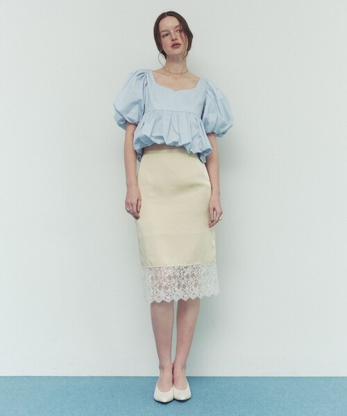 Demi-Luxe BEAMS（デミルクス ビームス）の「BEAMS SALON / ロマンス パフ ブラウス（シャツ/ブラウス・レディース・サックスブルー・38）」の3枚目の写真