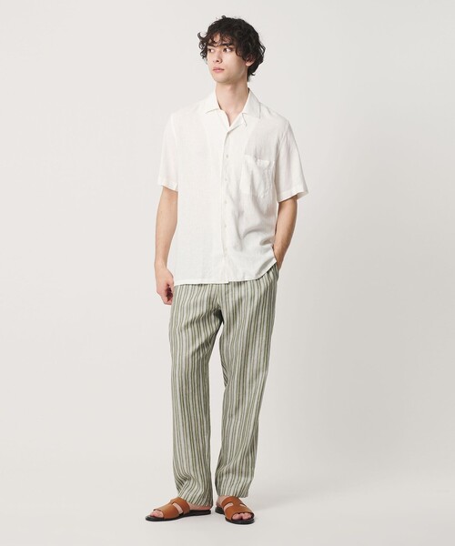 GUY ROVER(ギローバー)の「<GUY ROVER>ドロップ ショートスリーブ シャツ(シャツ/ブラウス・メンズ・ネイビー/ダークブラウン/オフホワイト・L/M/S)」の21枚目の写真