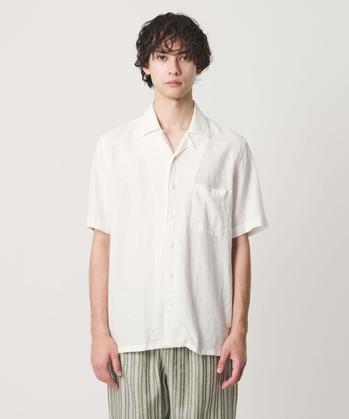 GUY ROVER(ギローバー)の「<GUY ROVER>ドロップ ショートスリーブ シャツ(シャツ/ブラウス・メンズ・ネイビー/ダークブラウン/オフホワイト・L/M/S)」の22枚目の写真
